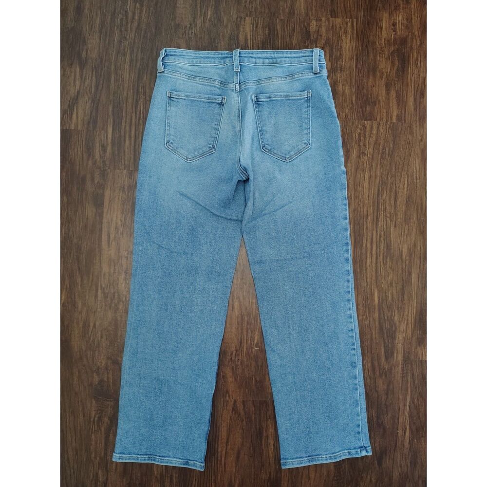 Just Black Denim Wide Leg Jeans Light Wash High Rise Size 29 USA Made - Picture 3 of 6
